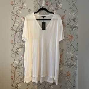 Lafayette 148 | White V Neck T-shirt